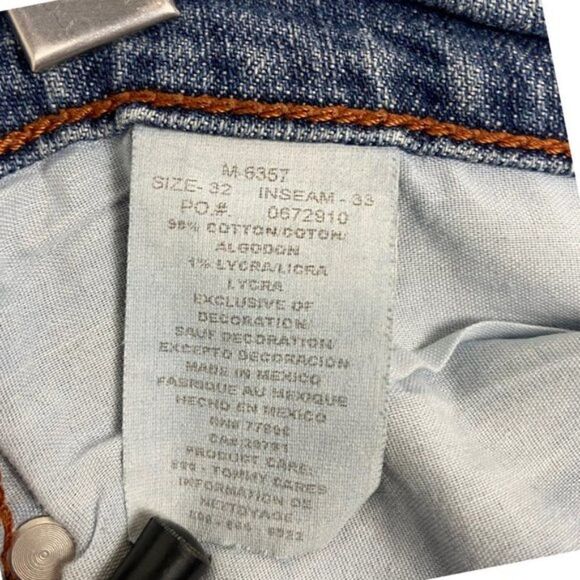 TOMMY HILFIGER Women's Blue Retro 2006 JYD Ditto Straight Fit Denim Jeans US 32 - Picture 12 of 12